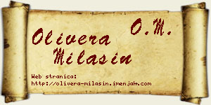 Olivera Milašin vizit kartica